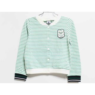 プチバトー(PETIT BATEAU)の新品 未使用品‡プチバトー/PETIT BATEAU‡116cm カットソーブルゾン 白×グリーン 子供服 キッズ kids 女の子 春 703032 otr(ジャケット/上着)