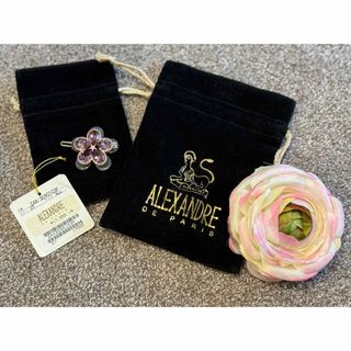 アレクサンドルドゥパリ(Alexandre de Paris)の美品 アレクサンドル ドゥ パリ お花ビジュー ボールピン(ヘアピン)