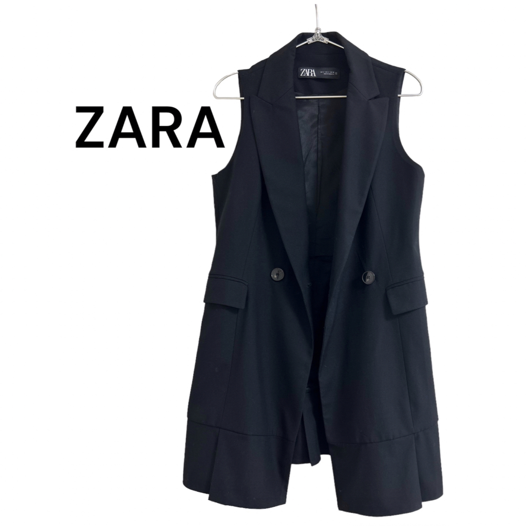 ZARA(ザラ)の【さとこ様専用】ジレベルト/S /ブラック レディースのトップス(ベスト/ジレ)の商品写真