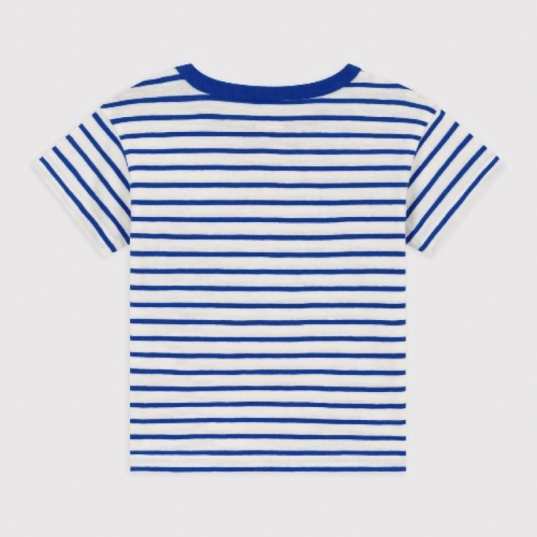 PETIT BATEAU(プチバトー)のPETIT BATEAU スラブジャージプチマリニエール半袖Ｔシャツ36m/3Y キッズ/ベビー/マタニティのキッズ服男の子用(90cm~)(Tシャツ/カットソー)の商品写真