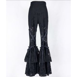 ウォール(WALL)のrurumu: 23SS lace-up frill PT(カジュアルパンツ)