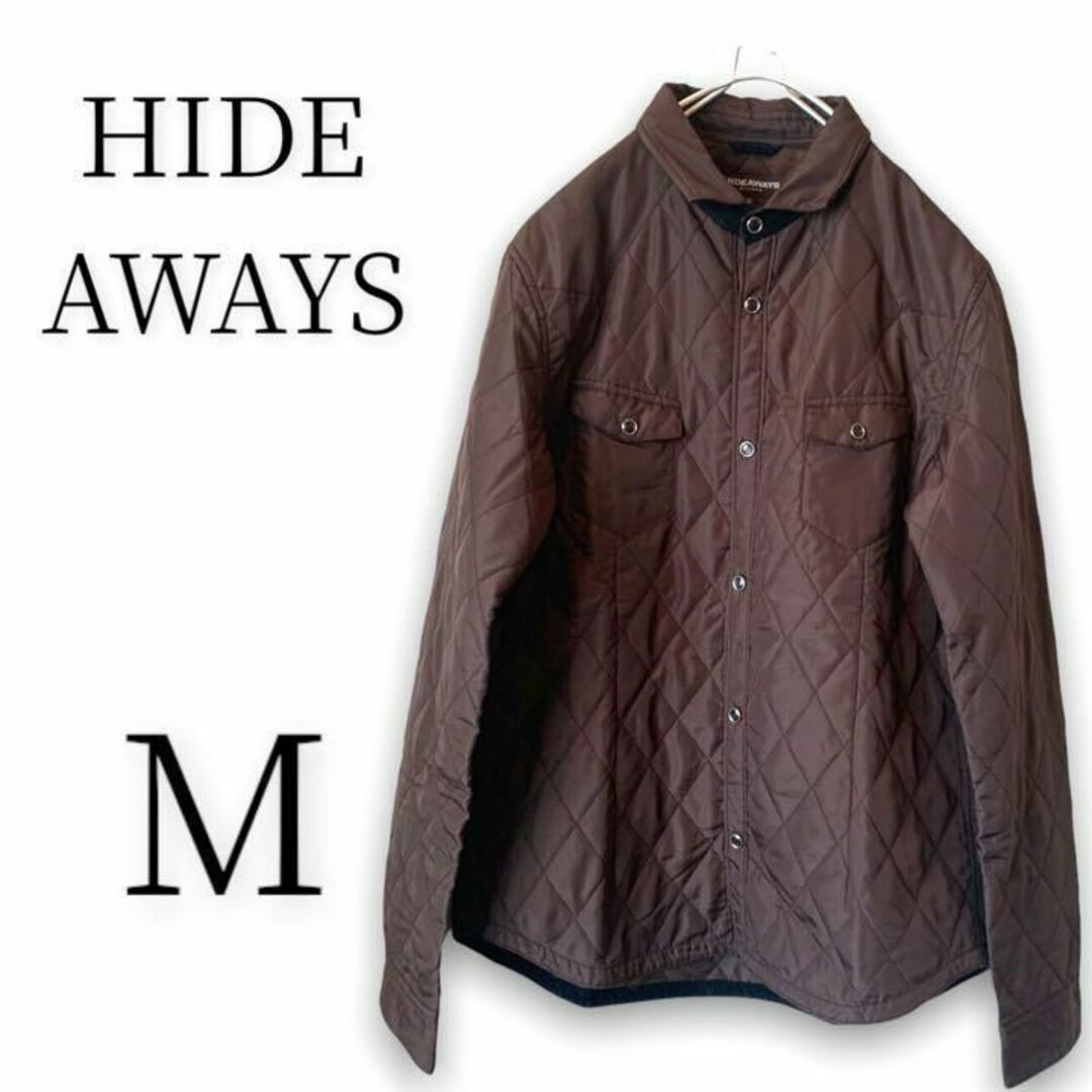 HIDEAWAY(ハイダウェイ)のHIDEAWAYS キルティング　ジャケット　ブラウン　M 033s メンズのジャケット/アウター(ブルゾン)の商品写真