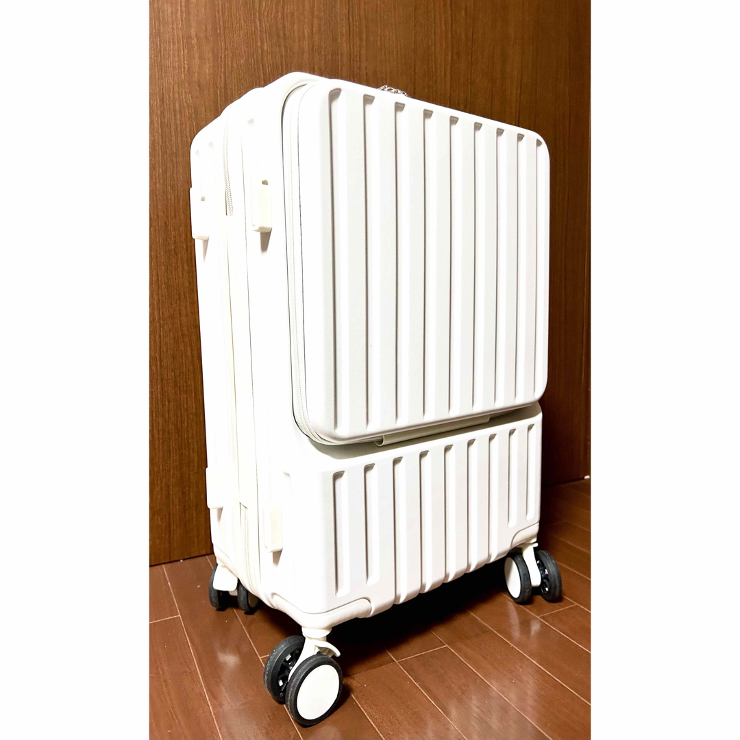 スーツケース フロントオープン キャリーケース usbポート付き レディースのバッグ(スーツケース/キャリーバッグ)の商品写真