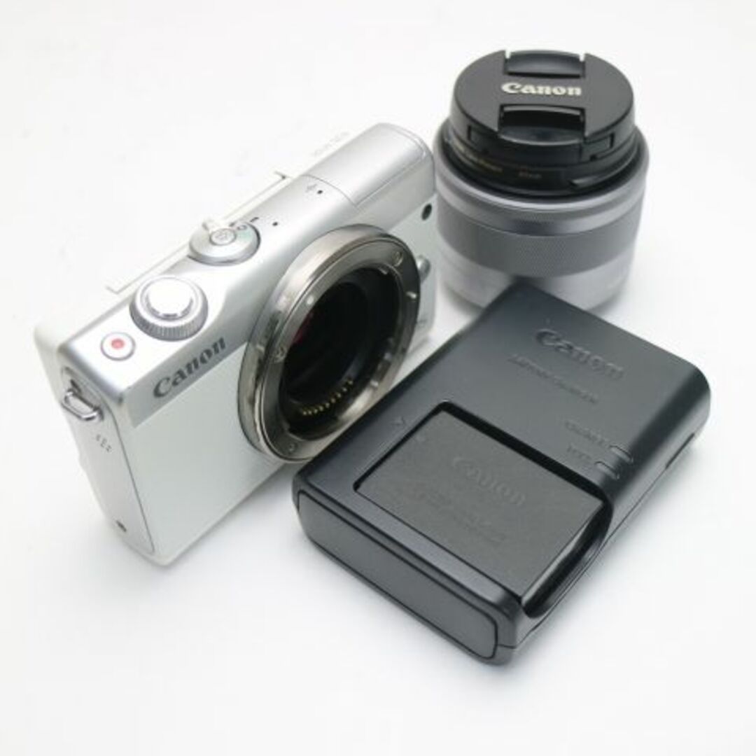 Canon - 新品同様 EOS M100 EF-M15-45 IS STM レンズ ホワイト の通販