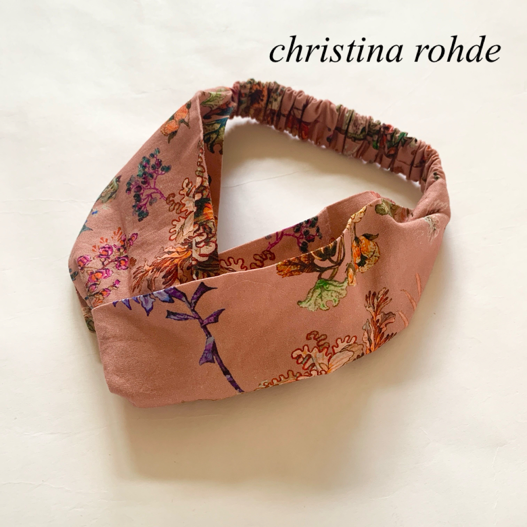 CHRISTINA ROHDE(クリスティーナローデ)の美品　クリスティーナローデ　キッズ　ベビー　ヘアバンド　ターバン　ピンク キッズ/ベビー/マタニティのこども用ファッション小物(その他)の商品写真