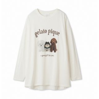 ジェラートピケ(gelato pique)のDOG3柄ワンポイントプルオーバー(ルームウェア)