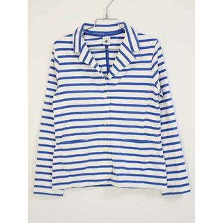 プチバトー(PETIT BATEAU)の〓プチバトー/PETIT BATEAU〓128cm(8ans) ジャケット 青×白【中古】子供服 キッズ kids  女の子 春 otr 022042(ジャケット/上着)