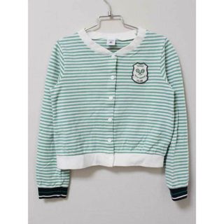 プチバトー(PETIT BATEAU)の《プチバトー/PETIT BATEAU》128cm 長袖カットソーブルゾン 緑×白【中古】子供服 キッズ kids  女の子 春 303032 otr(ジャケット/上着)