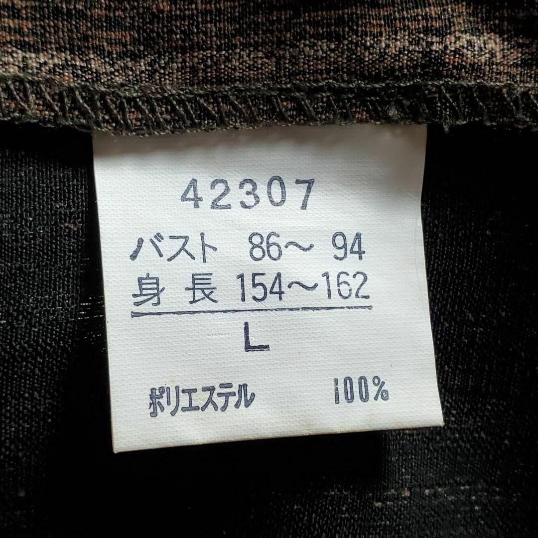 VINTAGE(ヴィンテージ)の【デザインシャツ アウター ブラウン 茶 ストライプ レトロ ビンテージ 古着】 メンズのトップス(シャツ)の商品写真