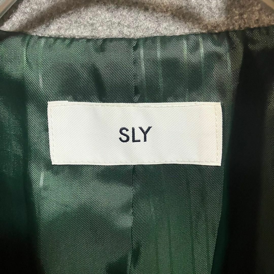 SLY(スライ)のSLY チェスターコート 一つボタン ウール混合 グレー M レディースのジャケット/アウター(チェスターコート)の商品写真