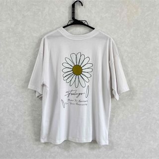 シマムラ(しまむら)のしまむら  半袖  Tシャツ  花柄  バックプリント(Tシャツ/カットソー(半袖/袖なし))