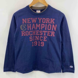 Champion レディース チャンピオン Tシャツ/カットソー(七部/長袖) ネイビー