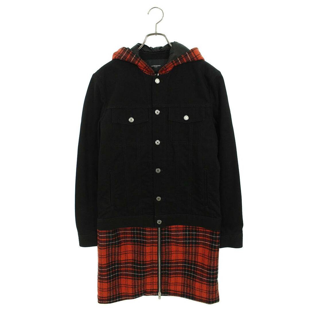 GIVENCHY(ジバンシィ)のジバンシィ  14AW  14F 5643 469 チェックレイヤードフードデニムジャケット メンズ M メンズのジャケット/アウター(Gジャン/デニムジャケット)の商品写真