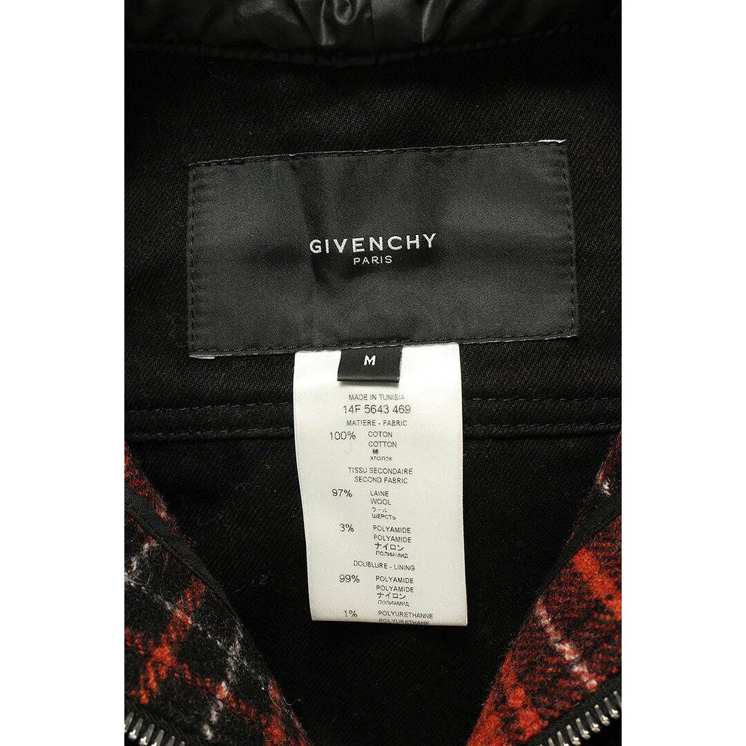 GIVENCHY(ジバンシィ)のジバンシィ  14AW  14F 5643 469 チェックレイヤードフードデニムジャケット メンズ M メンズのジャケット/アウター(Gジャン/デニムジャケット)の商品写真
