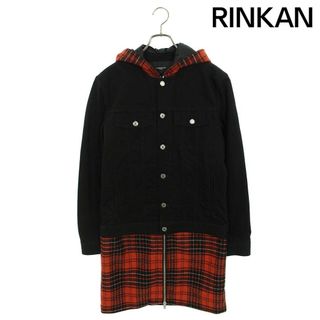 ジバンシィ  14AW  14F 5643 469 チェックレイヤードフードデニムジャケット メンズ M