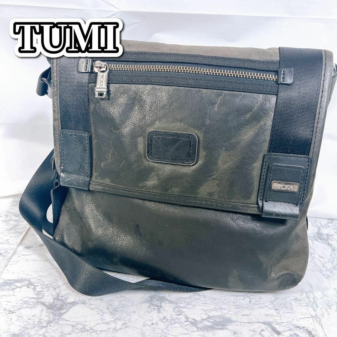 TUMI(トゥミ)のTUMI メッセンジャーバッグ　92371DH   フルグレインレザー 牛革 メンズのバッグ(メッセンジャーバッグ)の商品写真