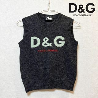 ドルチェアンドガッバーナ(DOLCE&GABBANA)の【美品】D&G(ドルチェ＆ガッバーナ) ブランドロゴ クルーネックニットベスト(ベスト/ジレ)