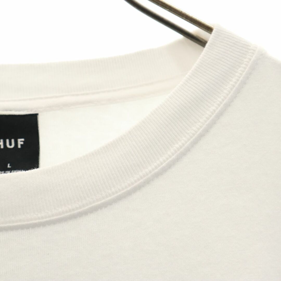 HUF(ハフ)のハフ 長袖 Tシャツ L ホワイト系 HUF ロンT メンズ 古着 【240308】 メンズのトップス(Tシャツ/カットソー(七分/長袖))の商品写真