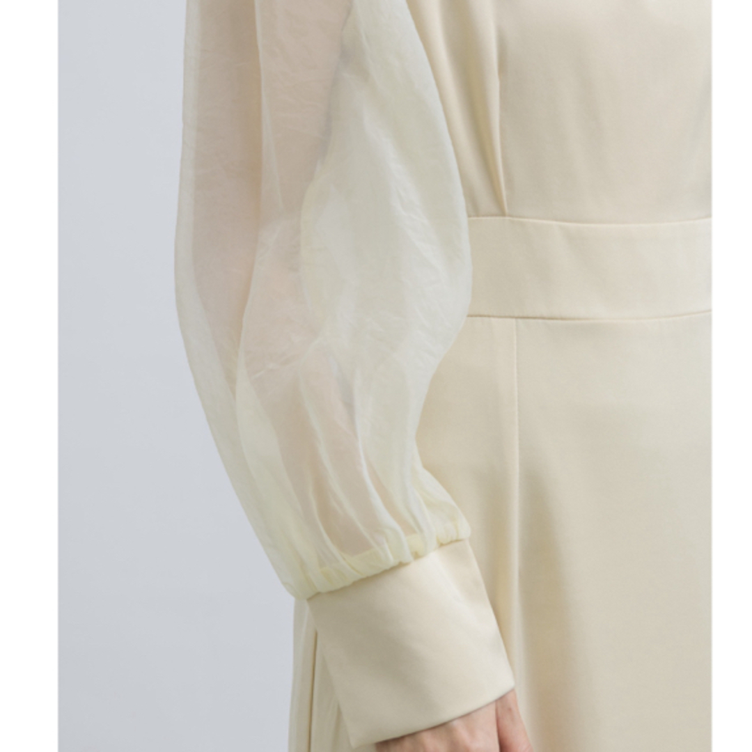 シアーサテン切り替えロングドレスワンピース レディースのフォーマル/ドレス(ロングドレス)の商品写真