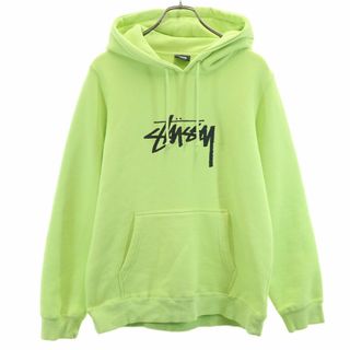 ステューシー(STUSSY)のステューシー 長袖 スウェットパーカー M イエロー系 STUSSY 裏起毛 メンズ 古着 【240308】(パーカー)