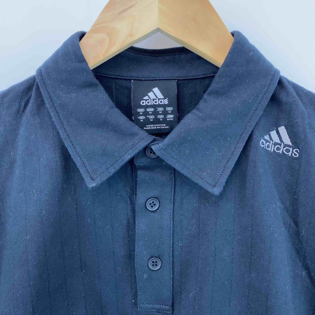 adidas(アディダス)のadidas メンズ アディダス ポロシャツ ブラック メンズのトップス(ポロシャツ)の商品写真