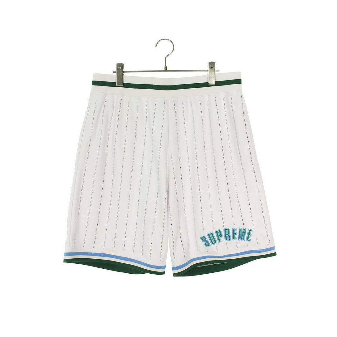 Supreme(シュプリーム)のシュプリーム  22SS  Rhinestone Stripe Basketball Short ラインストーンストライプバスケットボールハーフパンツ メンズ M メンズのパンツ(ショートパンツ)の商品写真