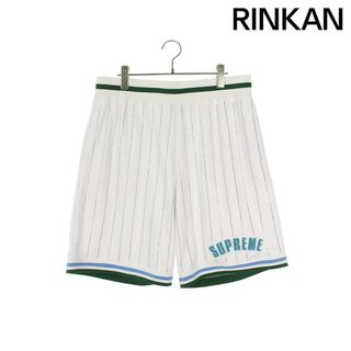 シュプリーム(Supreme)のシュプリーム  22SS  Rhinestone Stripe Basketball Short ラインストーンストライプバスケットボールハーフパンツ メンズ M(ショートパンツ)