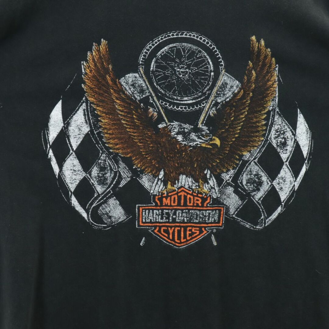 Harley Davidson(ハーレーダビッドソン)のハーレーダビッドソン プリント 長袖 Tシャツ L ブラック系 HARLEY DAVIDSON ロンT メンズ 古着 【240308】 メンズのトップス(Tシャツ/カットソー(七分/長袖))の商品写真