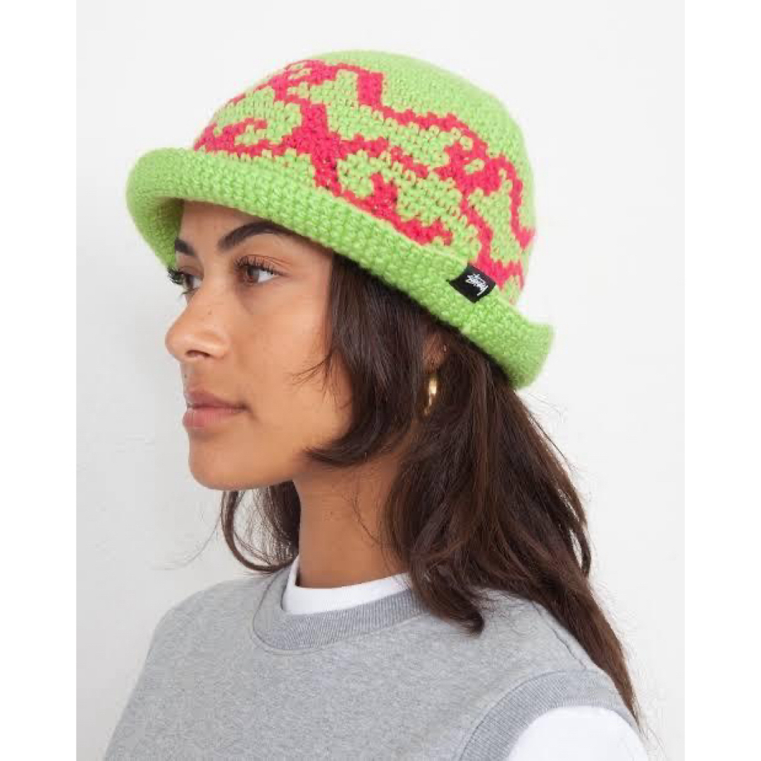 STUSSY Jacquard Knitバケットハット L/XL バケハ ニット 帽子 STUSSY Jacquard Knitバケットハット L/XL バケハ ニット 帽子