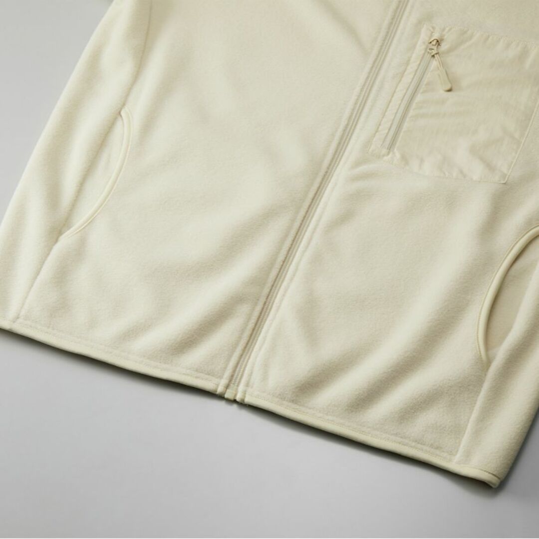 フリース ジャケット ブルゾン ジップアップ 無地 定番 XXL ナチュラル メンズのジャケット/アウター(ブルゾン)の商品写真