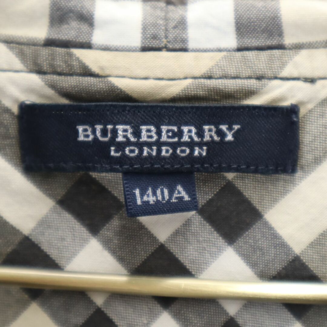 BURBERRY(バーバリー)のバーバリー 三陽商会 長袖 ジップパーカー 140A ブラック BURBERRY LONDON キッズ 古着 【240308】 キッズ/ベビー/マタニティのキッズ服男の子用(90cm~)(その他)の商品写真