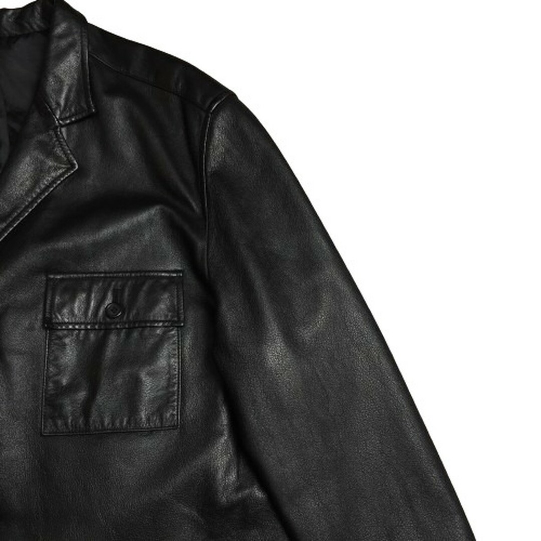 Y's(ワイズ)のY's for men レザージャケット 3B JKT 襟付き メンズ 3 Yohji Yamamoto 黒 メンズのジャケット/アウター(レザージャケット)の商品写真