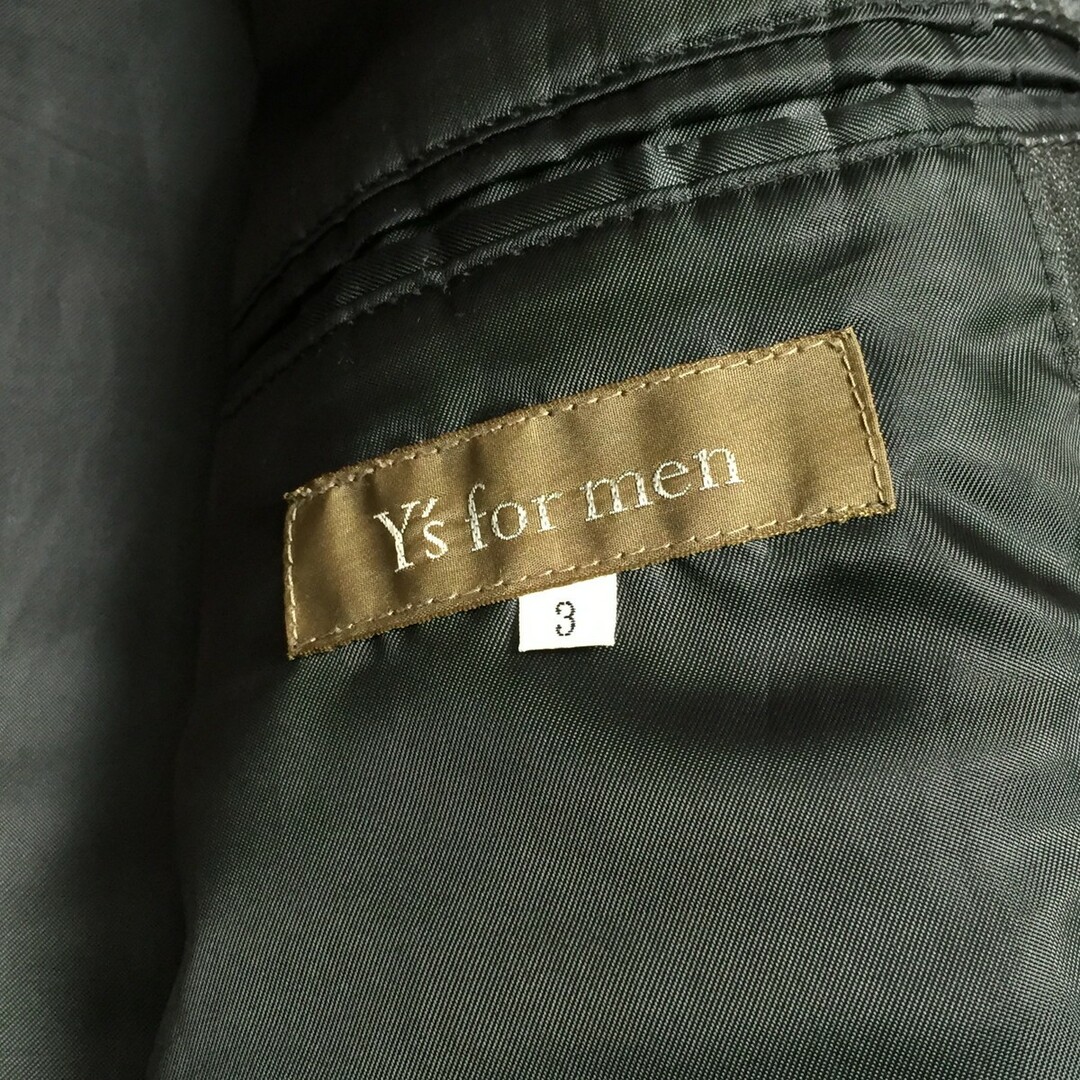 Y's(ワイズ)のY's for men レザージャケット 3B JKT 襟付き メンズ 3 Yohji Yamamoto 黒 メンズのジャケット/アウター(レザージャケット)の商品写真