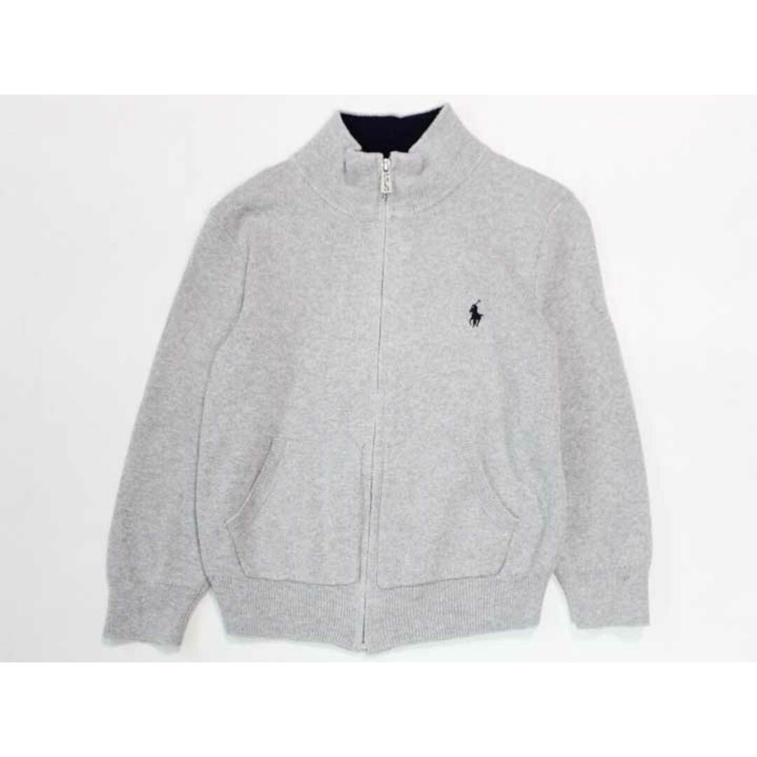 Ralph Lauren(ラルフローレン)の【値下げ!】☆ラルフローレン/Ralph Lauren☆100cm ニットブルゾン/セーター グレー 【中古】子供服 キッズ kids 男の子 春秋 929032 otr キッズ/ベビー/マタニティのキッズ服女の子用(90cm~)(ジャケット/上着)の商品写真