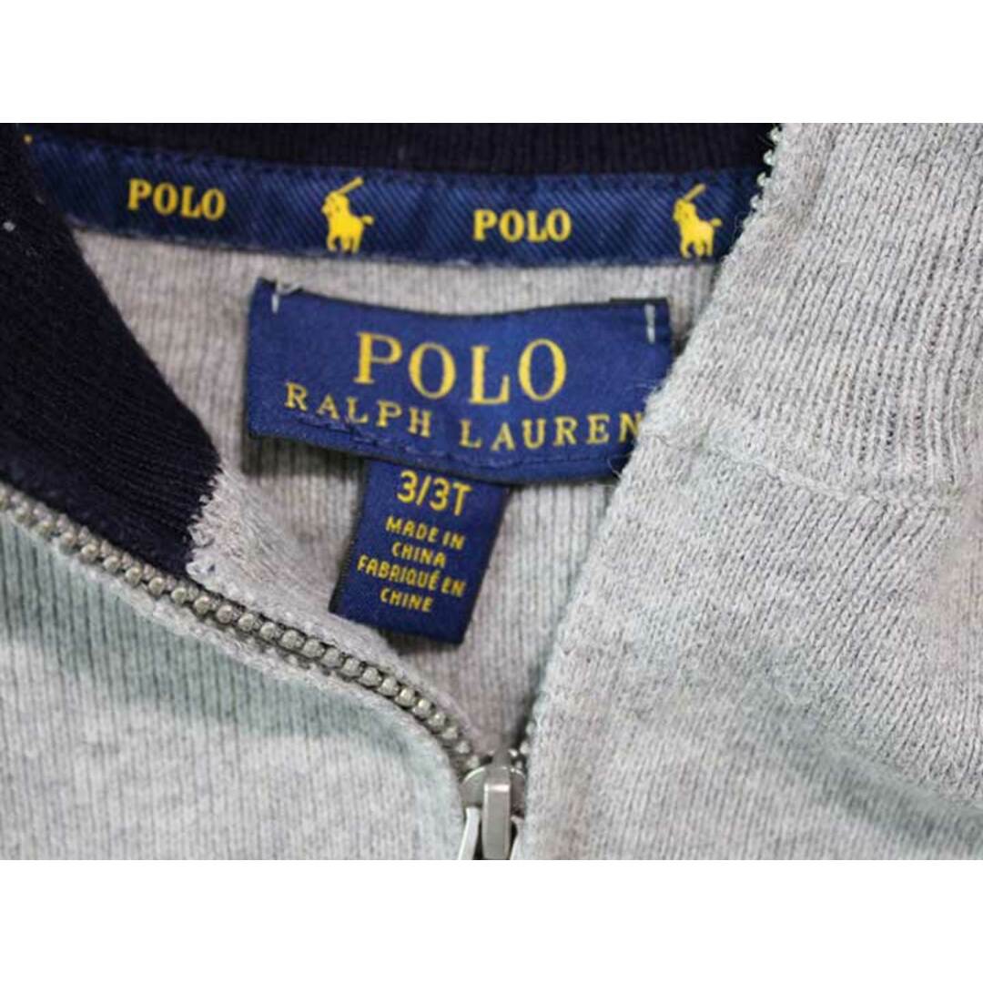 Ralph Lauren(ラルフローレン)の【値下げ!】☆ラルフローレン/Ralph Lauren☆100cm ニットブルゾン/セーター グレー 【中古】子供服 キッズ kids 男の子 春秋 929032 otr キッズ/ベビー/マタニティのキッズ服女の子用(90cm~)(ジャケット/上着)の商品写真