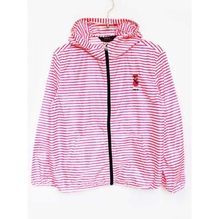 ラルフローレン(Ralph Lauren)の【春物 新入荷!】[ラルフローレン/Ralph Lauren]140cm ナイロンブルゾン/ナイロンジャンパー/ウィンドブレーカー 白×ピンク ベア【中古】子供服 キッズ kids ジュニア 女の子 春秋 otr 022042(ジャケット/上着)