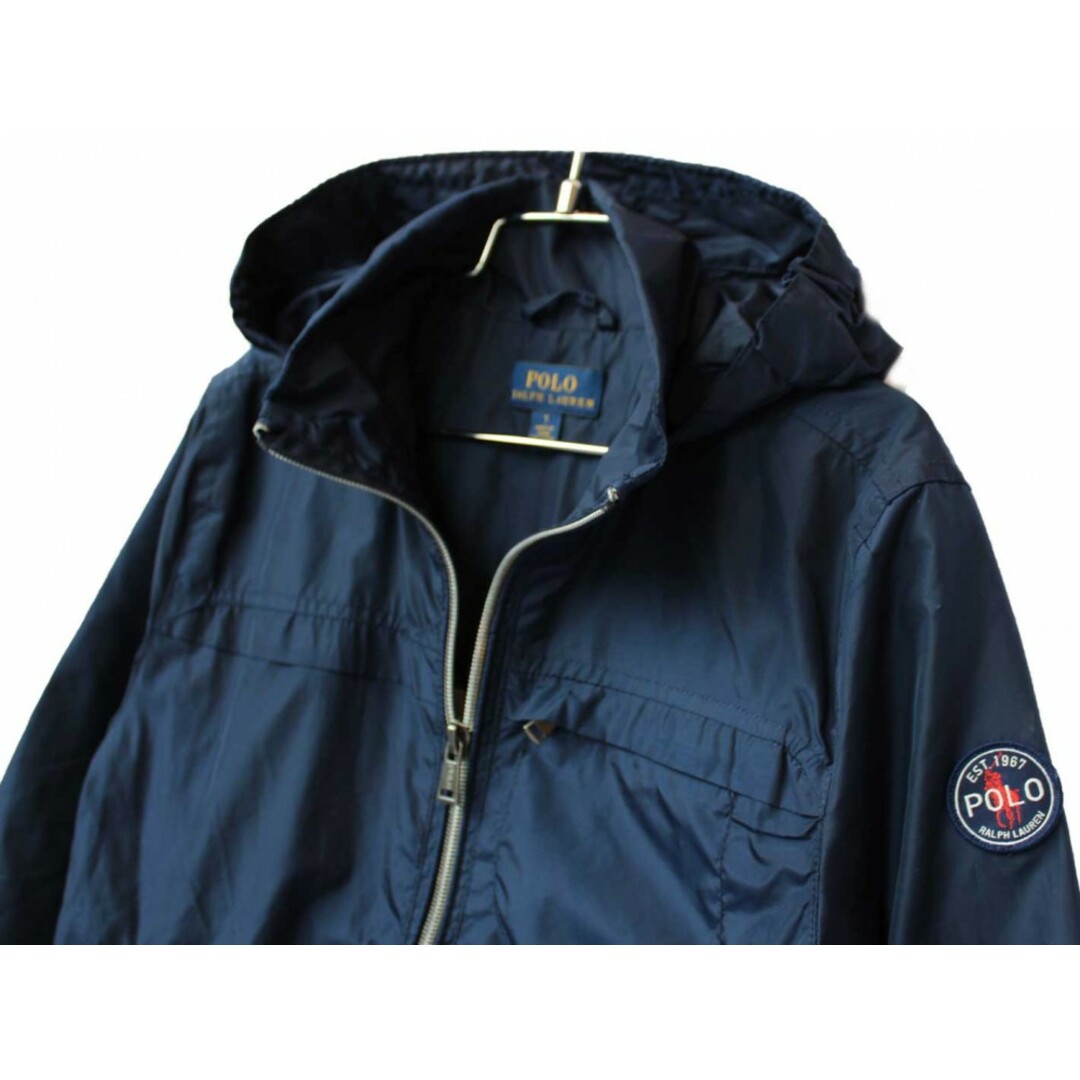 Ralph Lauren(ラルフローレン)の【春物 新入荷!】[ラルフローレン/Ralph Lauren]130cm ナイロンブルゾン/ナイロンジャンパー/ウィンドブレーカー 紺 フード取外可【中古】子供服 キッズ kids 男の子 春秋 otr 312042 キッズ/ベビー/マタニティのキッズ服女の子用(90cm~)(ジャケット/上着)の商品写真