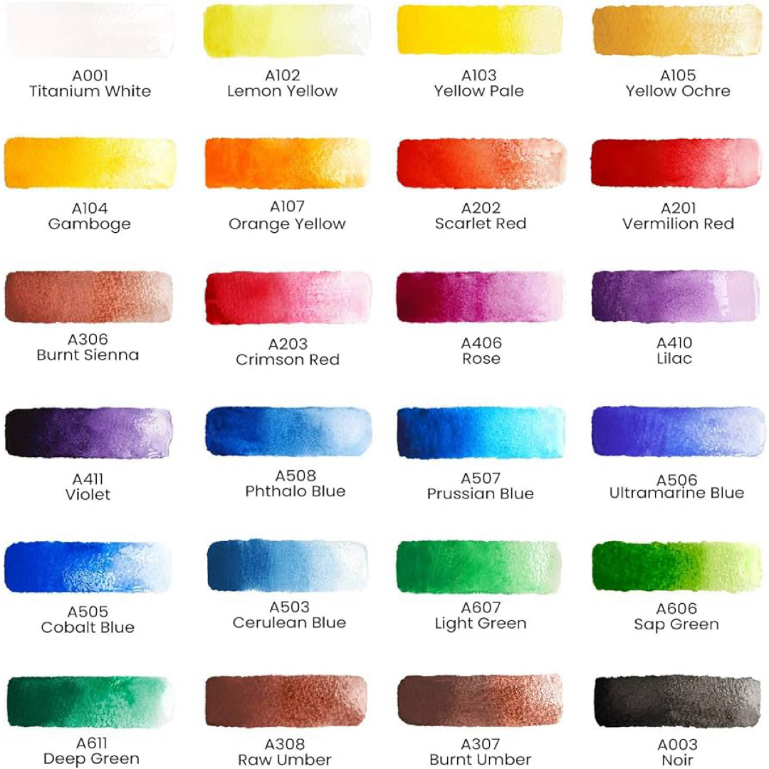 ARTEZA水彩絵具、24色/チューブセット エンタメ/ホビーのアート用品(絵の具/ポスターカラー)の商品写真