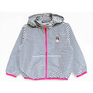 ラルフローレン(Ralph Lauren)の【春物 新入荷!】[ラルフローレン/Ralph Lauren]110cm ナイロンブルゾン/ナイロンジャンパー/ウィンドブレーカー 白×紺 ベア フード収納可【中古】子供服 キッズ kids 女の子 春秋 otr 022042(ジャケット/上着)