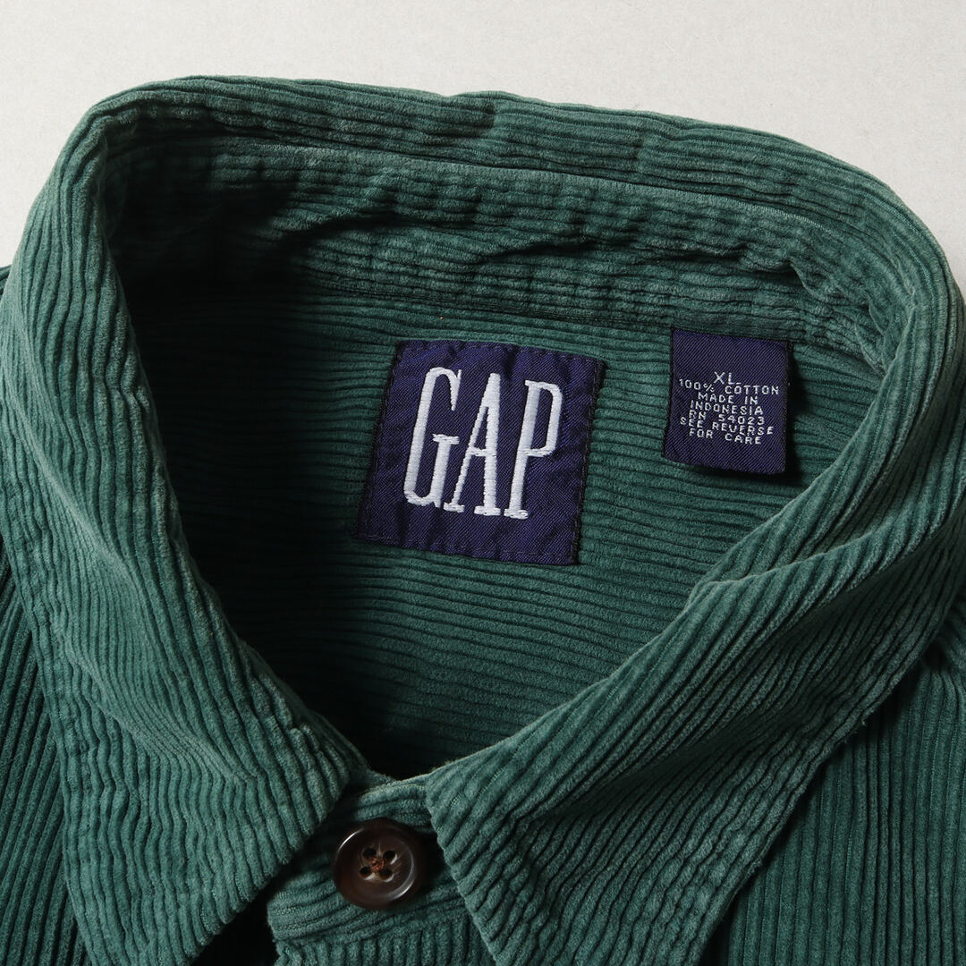 GAP(ギャップ)のGAP ギャップ シャツ サイズ:XL 90s コーデュロイ ボタンシャツ / 90年代 紺タグ オールドギャップ ビッグサイズ グリーン トップス カジュアルシャツ 長袖【メンズ】【中古】 メンズのトップス(シャツ)の商品写真