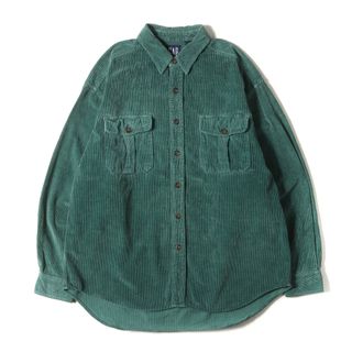 ギャップ(GAP)のGAP ギャップ シャツ サイズ:XL 90s コーデュロイ ボタンシャツ / 90年代 紺タグ オールドギャップ ビッグサイズ グリーン トップス カジュアルシャツ 長袖【メンズ】【中古】(シャツ)