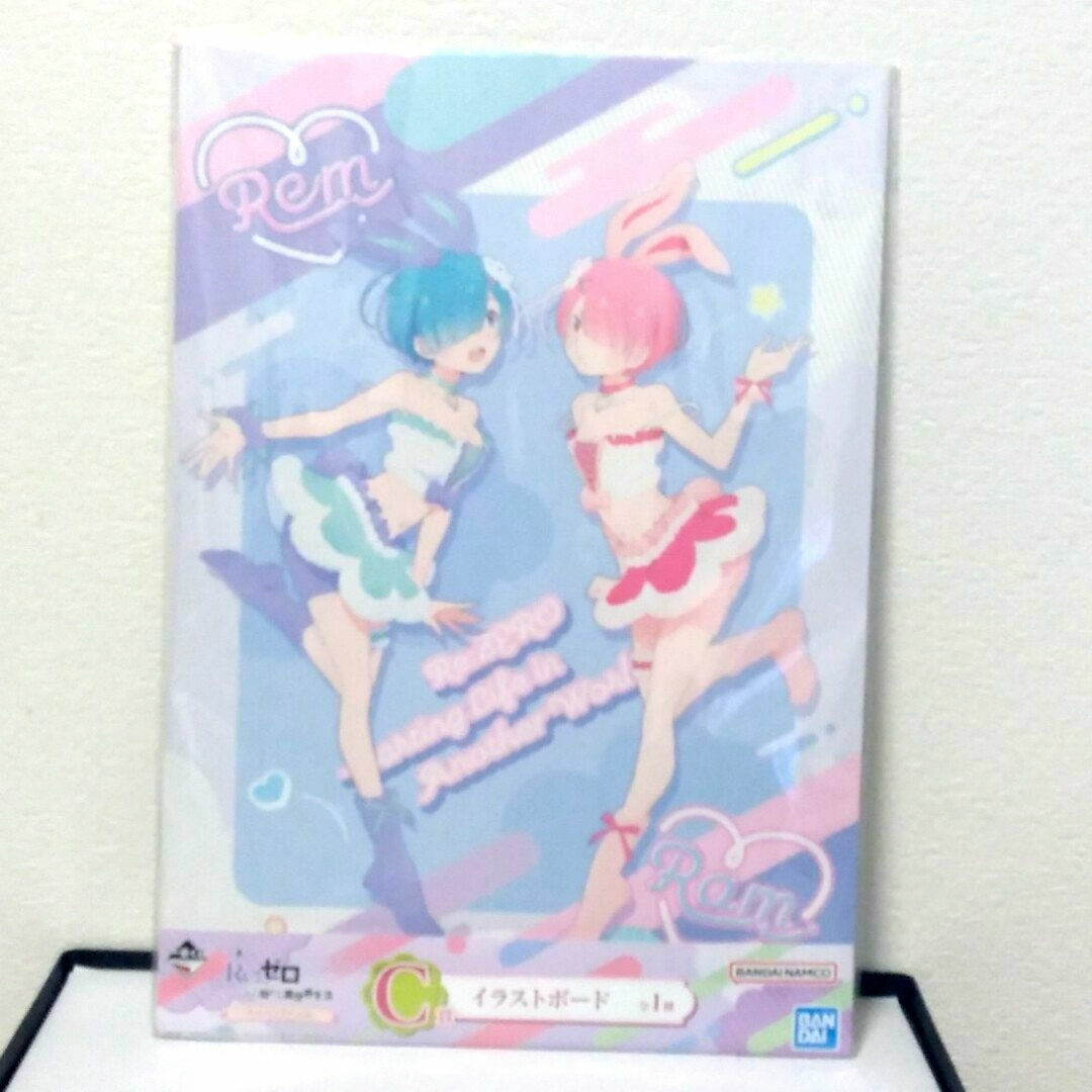 一番くじ　Re:ゼロ　C賞　レム＆ラムイラストボード エンタメ/ホビーのアニメグッズ(その他)の商品写真