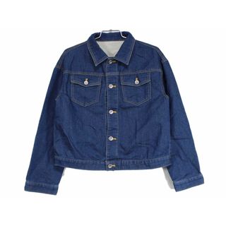 コムサデモード(COMME CA DU MODE)の[コムサフィユ/COMME CA FILLE]130cm デニムジャケット/ソフトGジャン インディゴブルー【中古】子供服 キッズ kids 男の子 女の子 春秋 710132 otr(ジャケット/上着)