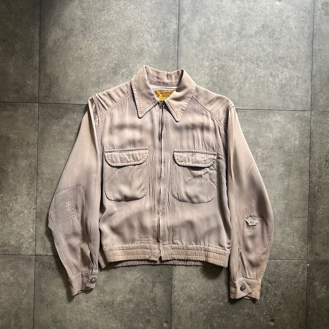 50s60s windbreaker ギャバジャン 36-38 ピンクベージュの通販 by