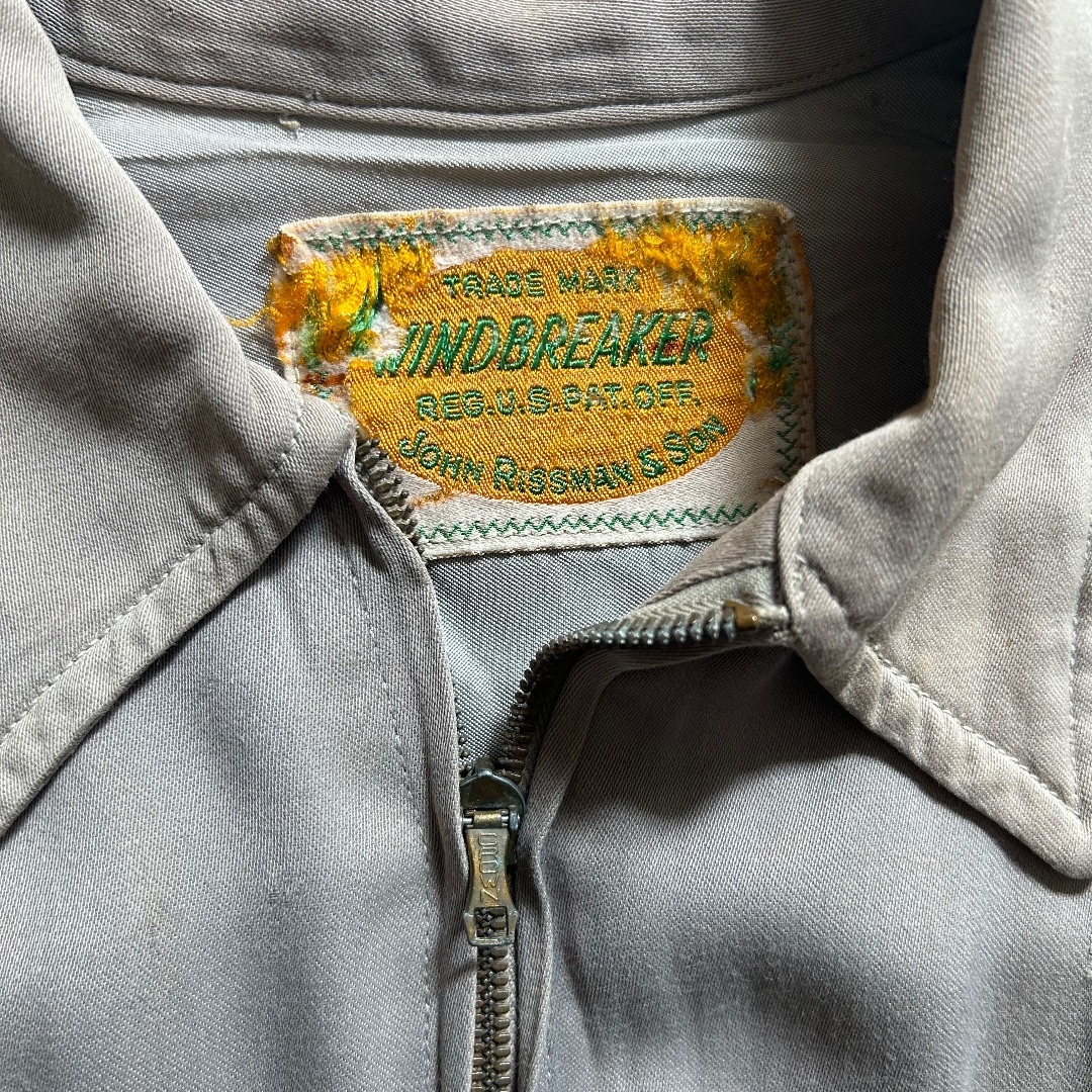 50s60s windbreaker ギャバジャン 36-38 ピンクベージュ メンズのジャケット/アウター(ブルゾン)の商品写真