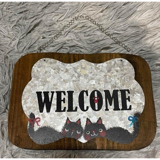 黒猫ちゃんWelcome board(ウェルカムボード)