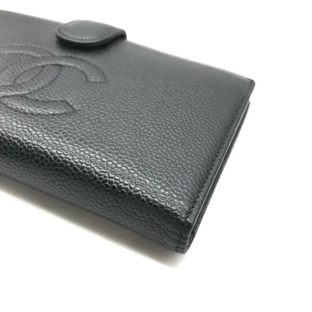 CHANEL(シャネル)のCHANEL シャネル ココマーク キャビアスキン 2つ折り 長財布 ウォレット ブラック 良品 a2598 レディースのファッション小物(財布)の商品写真