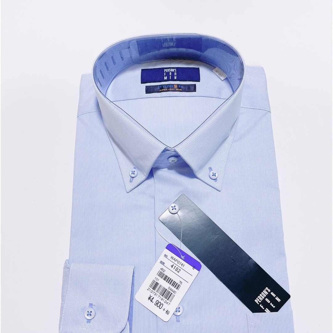 AOKI(アオキ)のAOKI PERSON'S 綿高率　形態安定　長袖ワイシャツ　L 41-82 メンズのトップス(シャツ)の商品写真