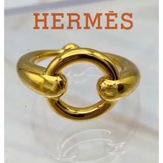 エルメス(Hermes)のHERMES エルメス　モールズ　スカーフリング　ゴールド(バンダナ/スカーフ)