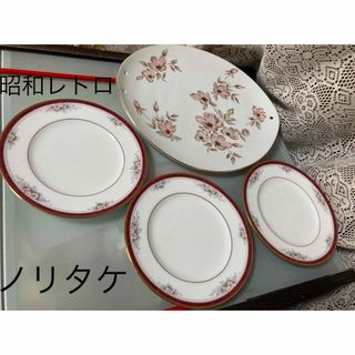 ノリタケ(Noritake)の【昭和レトロ】ノリタケ_ヴィラヘブン/ディナープレート　小3枚＆大　1枚(食器)